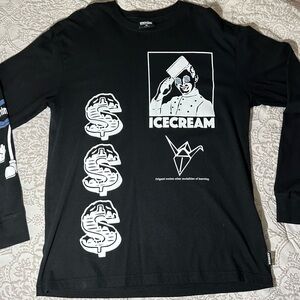 Billionaire Boys Club Black Graphic Long Sleeve Tee